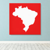 Caranval Red Festive Brazilië op Emporiomoffa Canvas Afdruk (Insitu (Houten vloer))