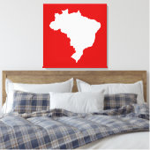 Caranval Red Festive Brazilië op Emporiomoffa Canvas Afdruk (Insitu (Slaapkamer))