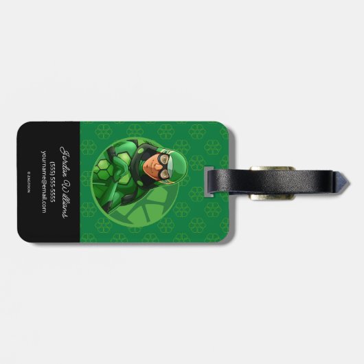 Carapace Green Badge Bagagelabel (Achterkant horizontaal)