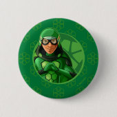 Carapace Green Badge Ronde Button 5,7 Cm (Voorkant)