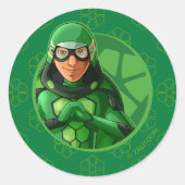 Carapace Green Badge Ronde Sticker (Voorkant)