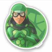 Carapace Green Badge Sticker (Voorkant)