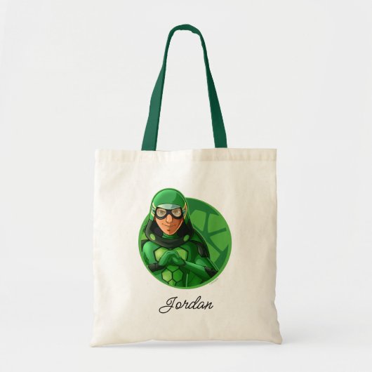 Carapace Green Badge Tote Bag (Voorkant)