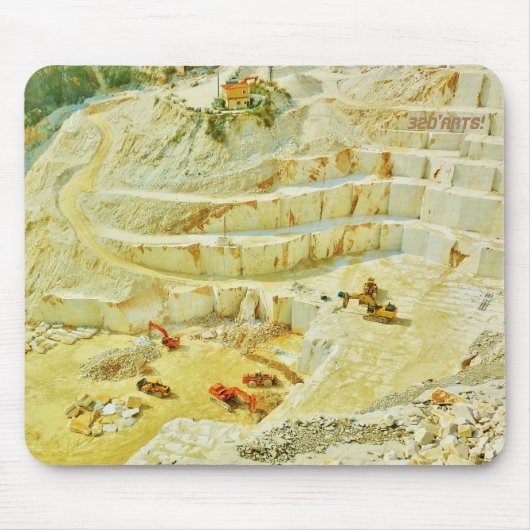 Cararra Marble Quarry Big Rigs, Traditonal Mousepa Muismat (Voorkant)
