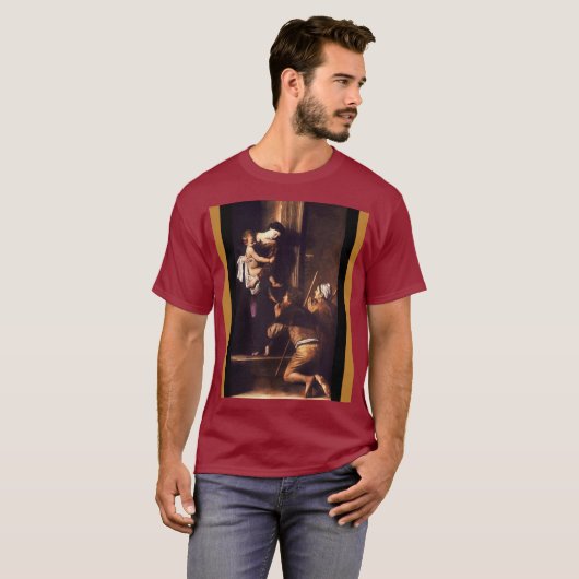 Caravaggio 1604-1606 Madonna & Kind di Loreto T-shirt (Voorkant volledig)