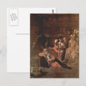 Caravaggio- Adoration of the Shepherds Briefkaart (Voorkant / Achterkant)