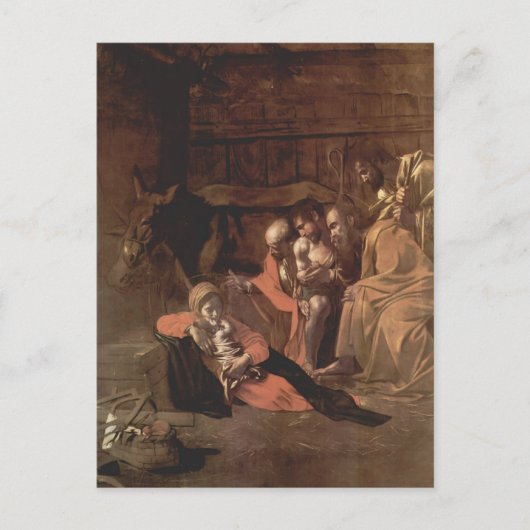 Caravaggio- Adoration of the Shepherds Briefkaart (Voorkant)