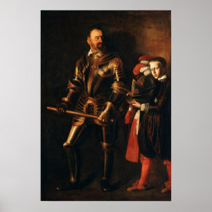 Caravaggio - Alof De Wignacourt en zijn pagina 160 Poster