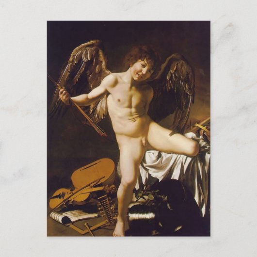 Caravaggio- Amor Victorious Briefkaart (Voorkant)