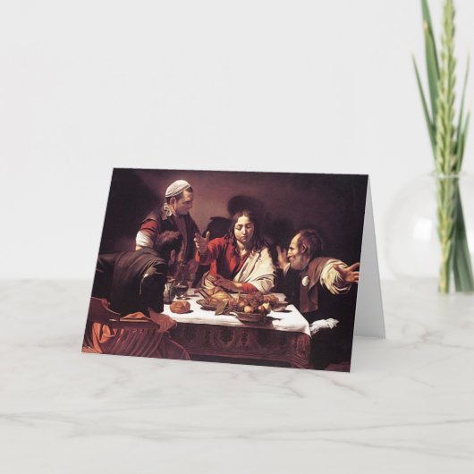 Caravaggio - Avondmaal in Emmaus Kaart (Voorkant)