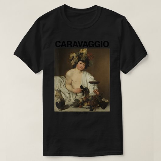 Caravaggio, Bacchus â€"Famous Paintings T-Shirt (Design voorkant)