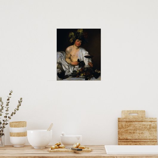 Caravaggio - Bacchus als een dolescente Poster (Keuken)
