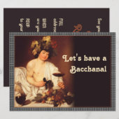 Caravaggio Bacchus Bacchanal CC0202 Uitnodiging (Voorkant / Achterkant)