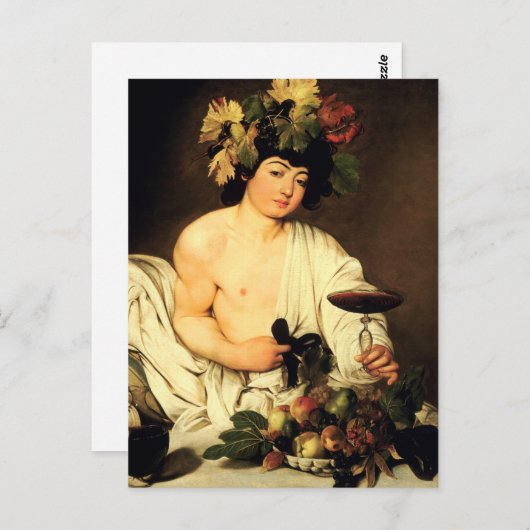 Caravaggio Bacchus Briefkaart (Voorkant / Achterkant)
