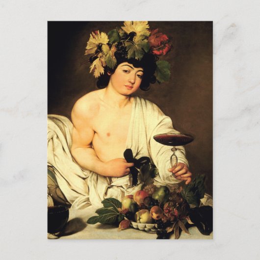 Caravaggio Bacchus Briefkaart (Voorkant)