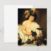 Caravaggio Bacchus Kaart (Voorkant / Achterkant)