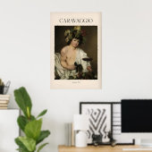 Caravaggio Bacchus Kunstprint - Romeinse God van d Poster (Thuiskantoor)