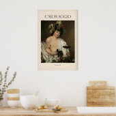 Caravaggio Bacchus Kunstprint - Romeinse God van d Poster (Keuken)