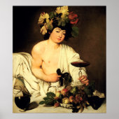 Caravaggio Bacchus Poster (Voorkant)
