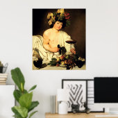 Caravaggio Bacchus Poster (Thuiskantoor)