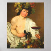 Caravaggio Bacchus Poster (Voorkant)