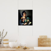 Caravaggio - Boy met een mand fruit 1593 Poster (Keuken)