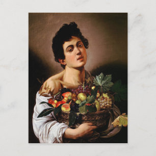 Caravaggio - Boy met een mand fruitwerk Briefkaart
