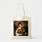 Caravaggio Boy Met een mand van Canvas tas (Voorkant)