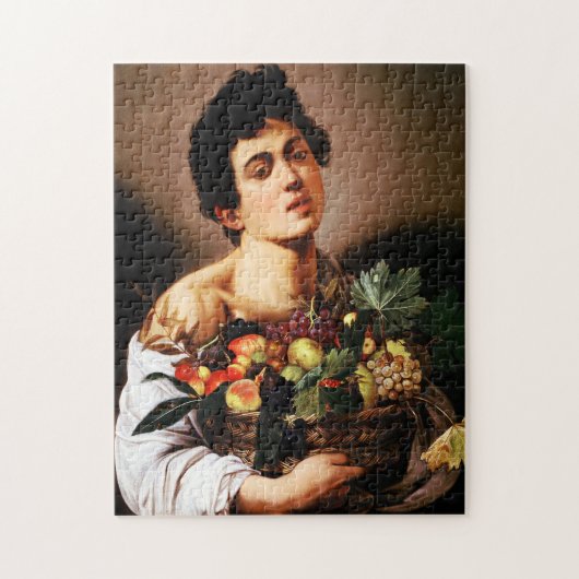 Caravaggio Boy met een mand van fruitpuzzel Legpuzzel (Verticaal)