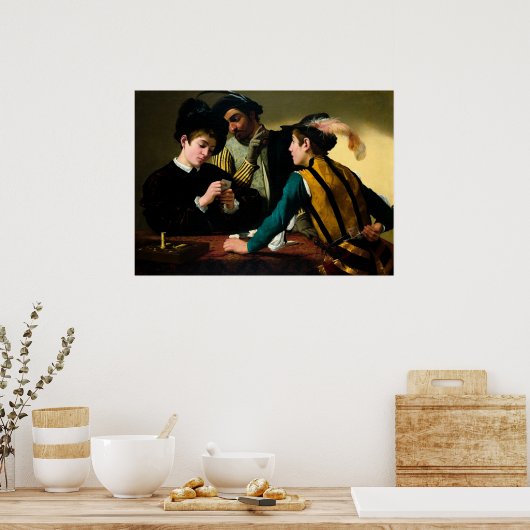 Caravaggio Cardsharps Poster (Keuken)