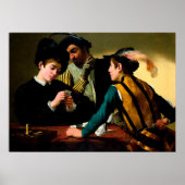 Caravaggio Cardsharps Poster (Voorkant)