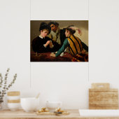 Caravaggio Cardsharps Poster (Keuken)