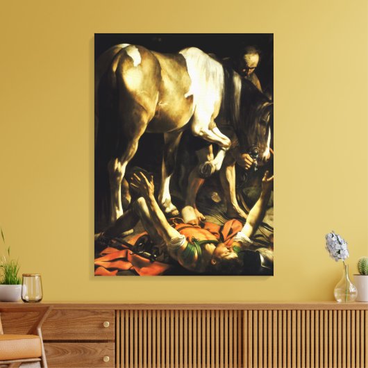 Caravaggio Conversion of St. Paul Canvas Afdruk (Insitu (Woonkamer))