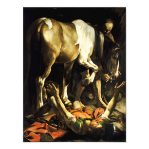Caravaggio Conversion of St. Paul Foto Afdruk