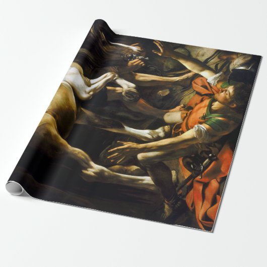 Caravaggio Conversion on the Way to Damascus Cadeaupapier (Uitgerold)