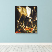 Caravaggio Conversion on the Way to Damascus Canvas Afdruk (Insitu (Houten vloer))