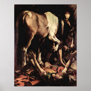 Caravaggio-Conversion van Saul Poster