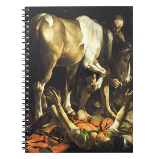 Caravaggio converteert naar damascus van de St Pau Notitieboek