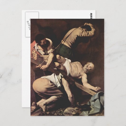 Caravaggio- Crucifixion of Saint Peter Briefkaart (Voorkant / Achterkant)