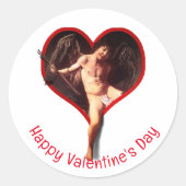 Caravaggio Cupido Valentijnsdag Ronde Sticker (Voorkant)