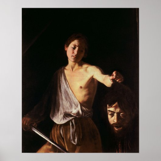 Caravaggio - David met het hoofd van Goliath 1610 Poster (Voorkant)