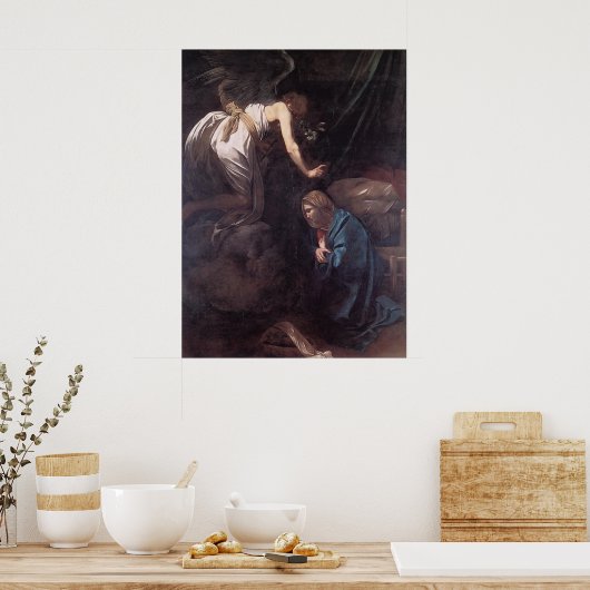 Caravaggio De aankondiging Poster (Keuken)