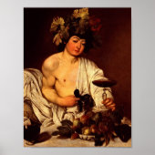 Caravaggio - De Adolescent Bacchus Poster (Voorkant)