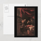 Caravaggio de dood van de maagd briefkaart (Voorkant / Achterkant)