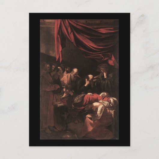 Caravaggio de dood van de maagd briefkaart (Voorkant)