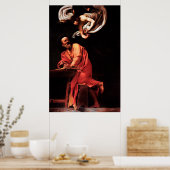 Caravaggio: De inspiratie van Saint Matthew Poster (Keuken)
