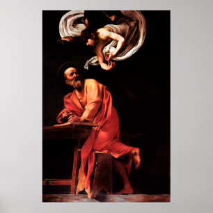 Caravaggio: De inspiratie van Saint Matthew Poster