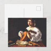 Caravaggio - De Lute Player Briefkaart (Voorkant / Achterkant)