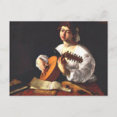 Caravaggio - De Lute Player Briefkaart (Voorkant)