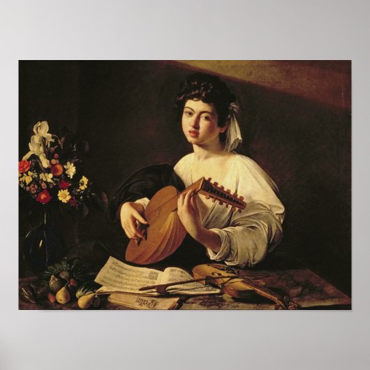 Caravaggio - De Lute Player Poster (Voorkant)